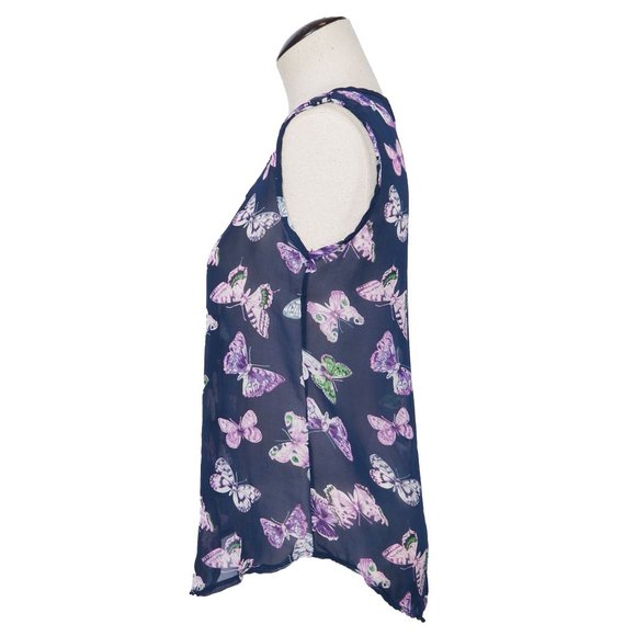 Baluoke Sheer Butterfly Tank, Butterfly Sleeveless Top, Sheer Top, Y2K - Medium - Picture 3 of 5